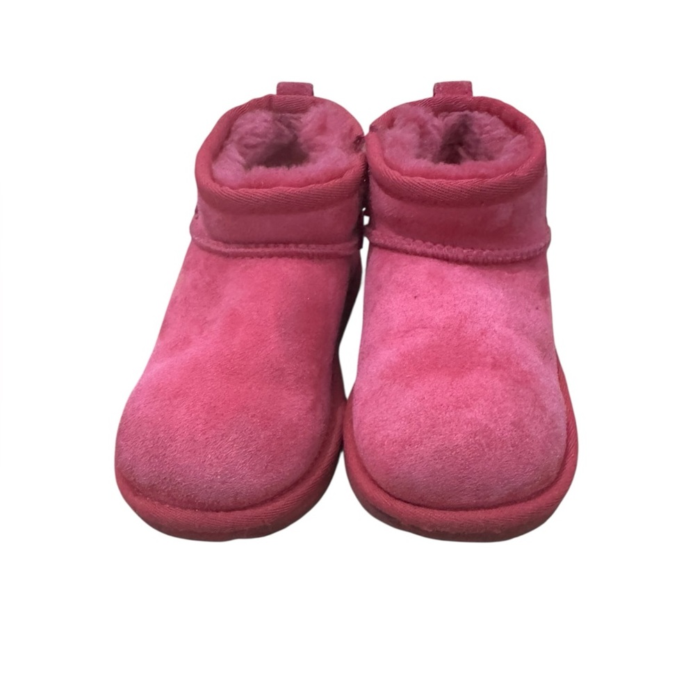 UGG Pink Plush Slip-On Boots